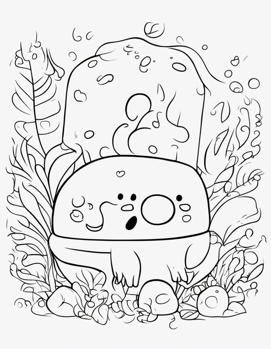 squishmallow for children coloring page