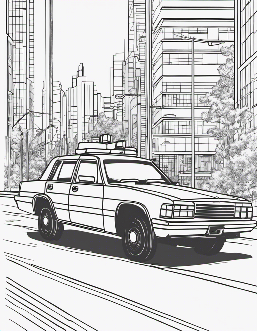 police car coloring pages