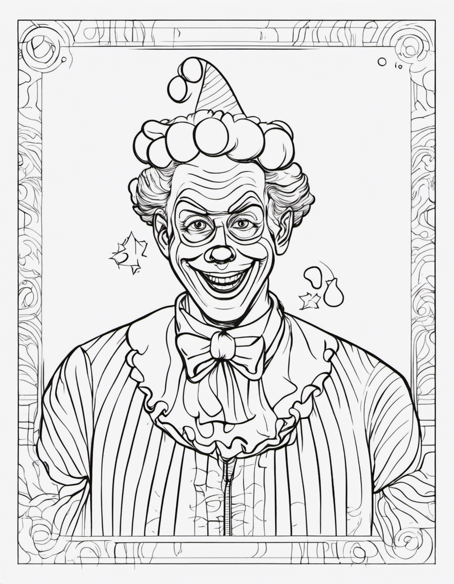 clown for children coloring page