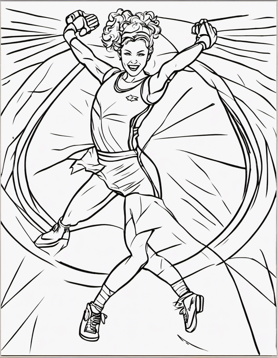 cheerleading coloring page