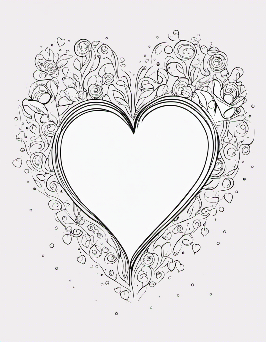 cartoon heart coloring page