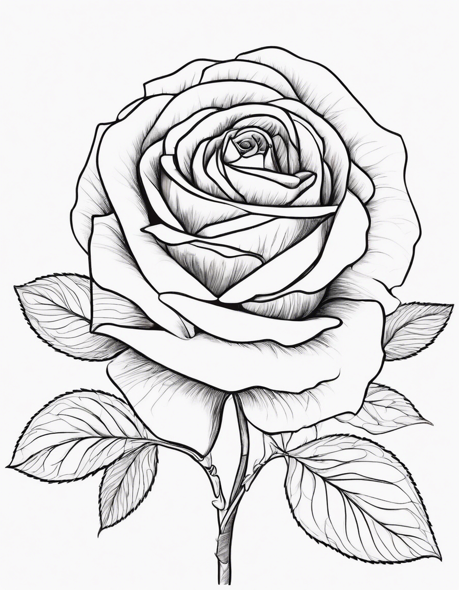 rose coloring pages