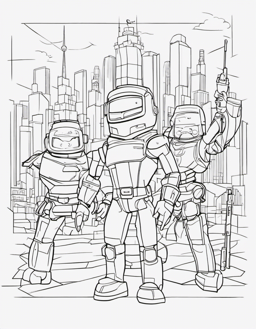 cartoon roblox coloring page