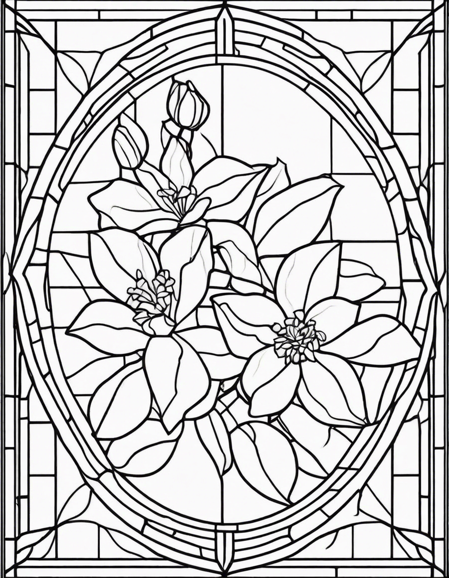 stained glass coloring pages