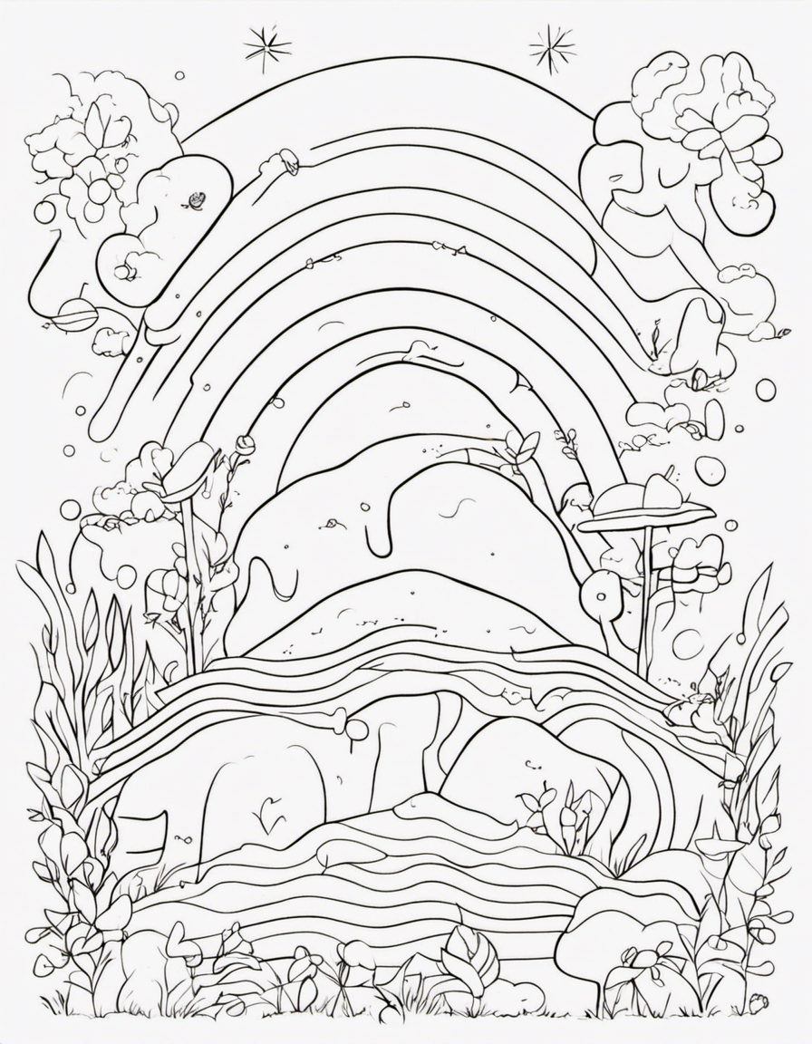 rainbow coloring pages