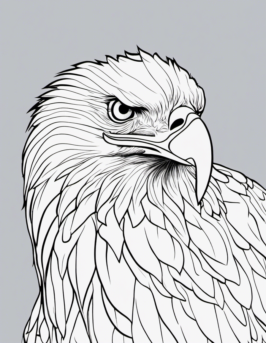 cartoon bald eagle coloring page