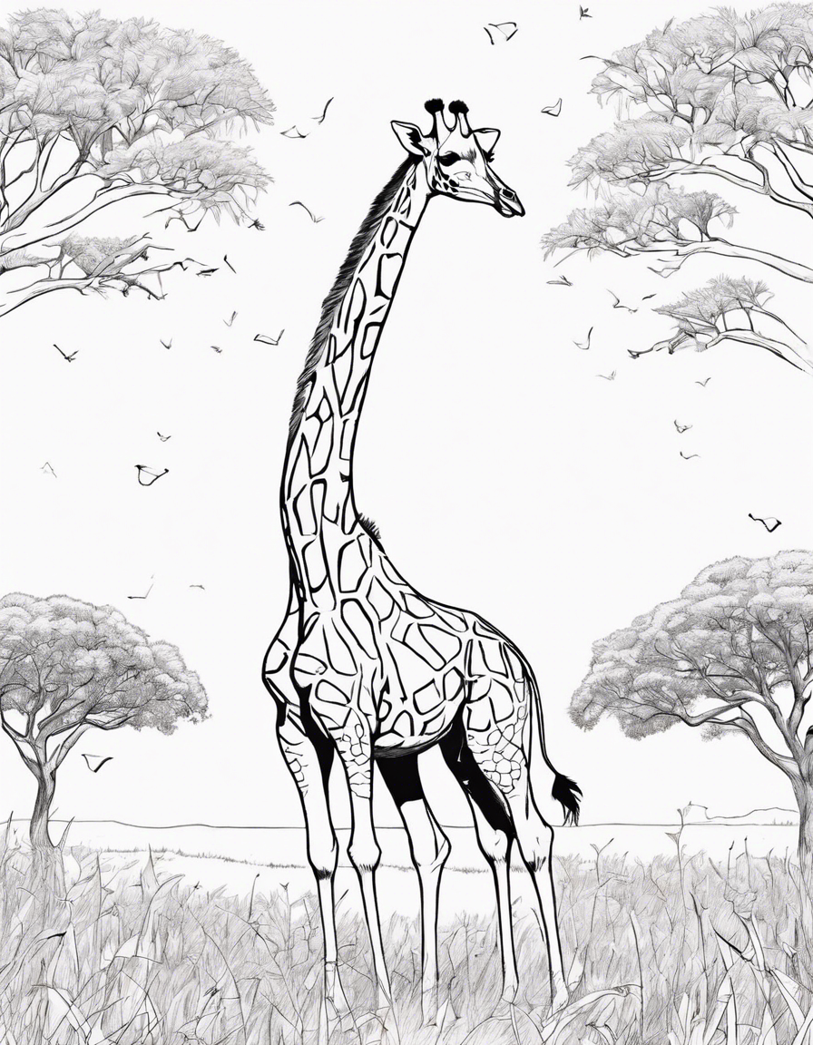 giraffe coloring pages