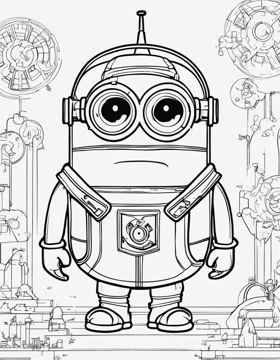 minion for adults coloring page