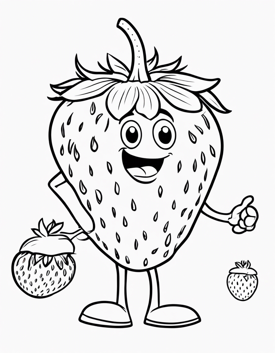 strawberry coloring pages