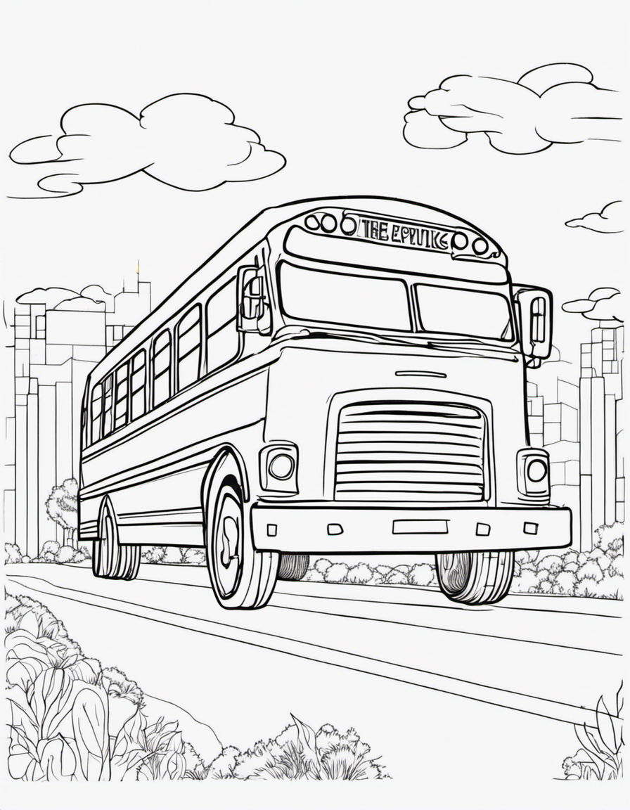 school bus coloring pages