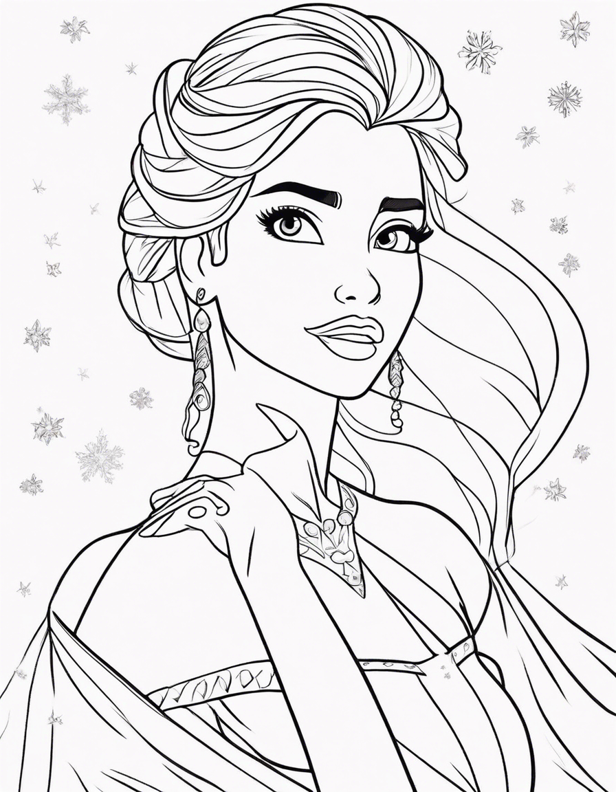 Elsa farting  coloring page