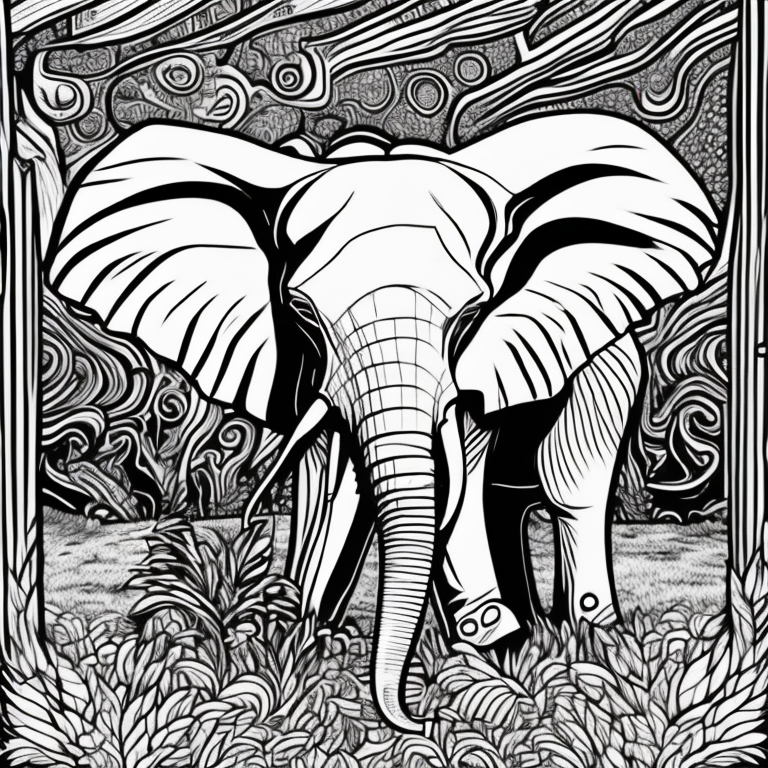 elephant coloring page