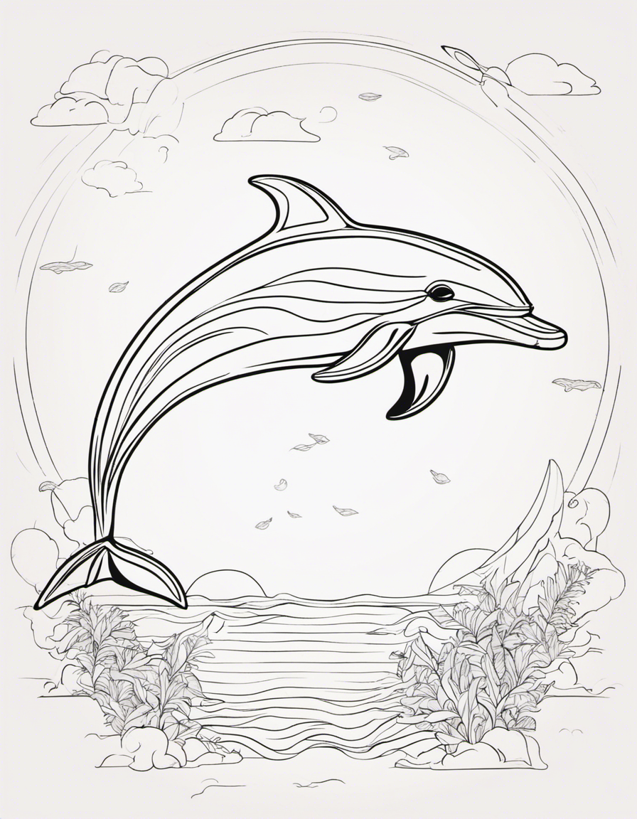 cute dolphin coloring page