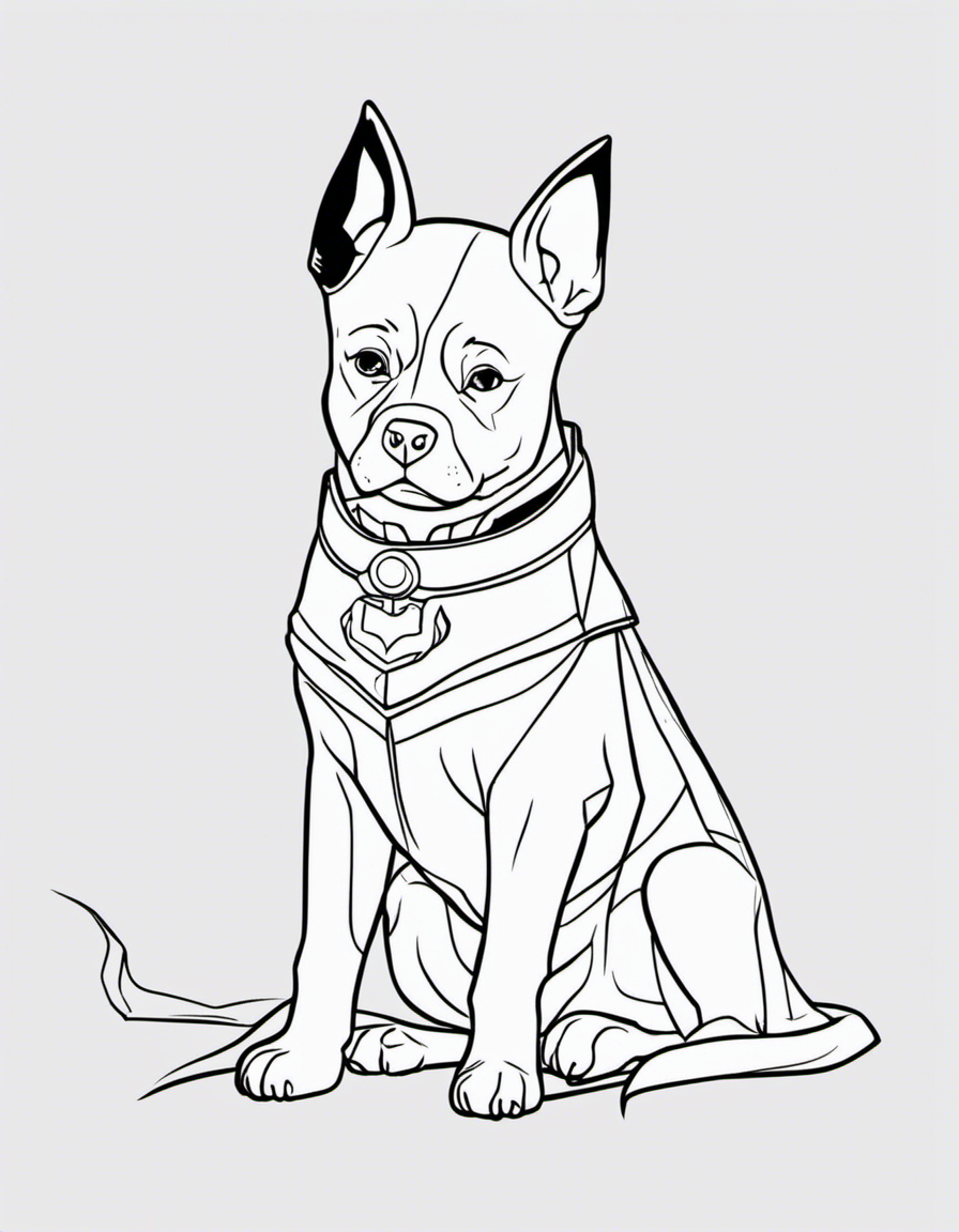 Batman as cute puppy coloring page