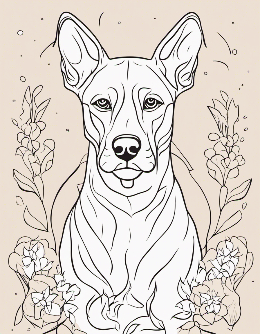 Dog and cat 

 coloring page