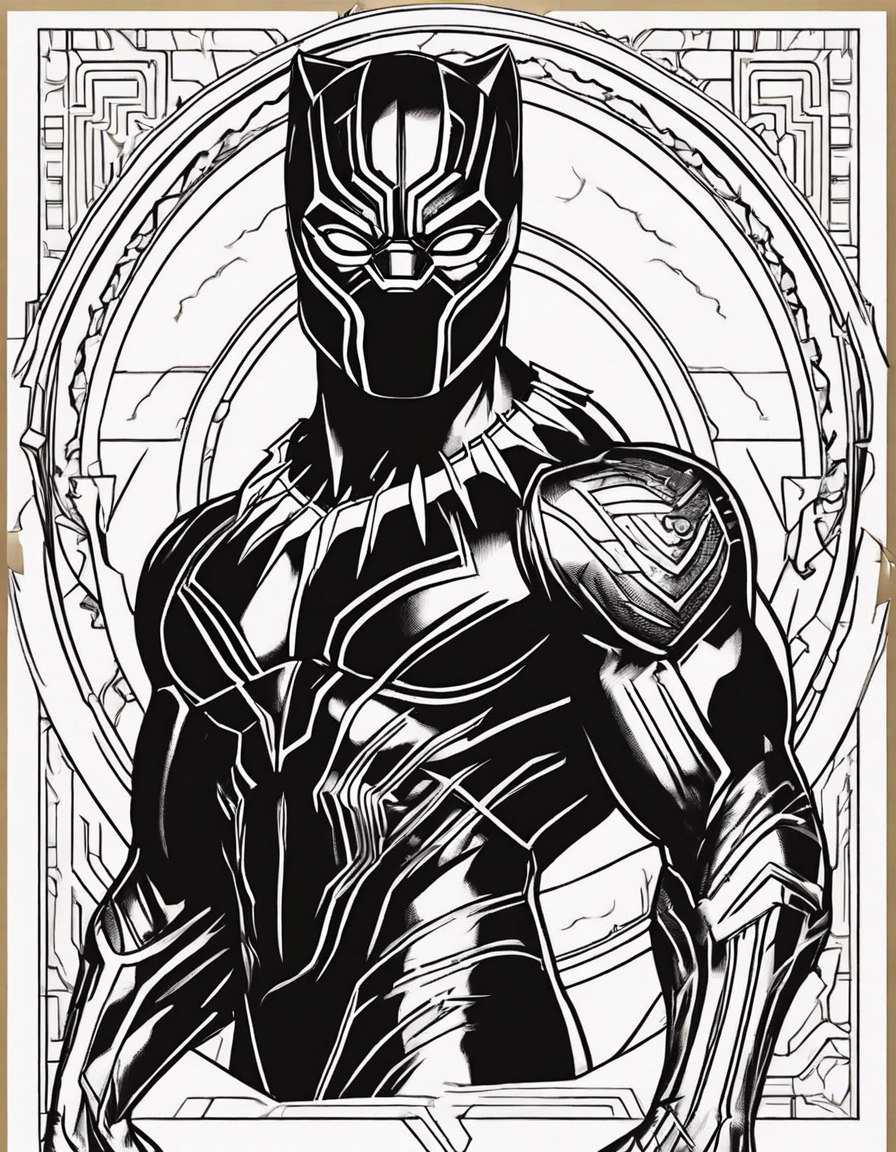 black panther coloring pages