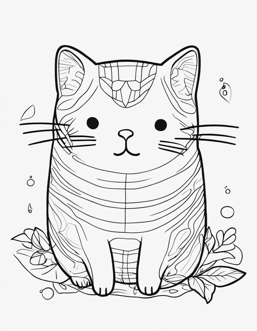 pusheen for adults coloring page