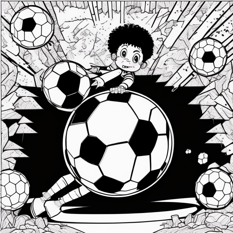 girl playing soccer coloring page