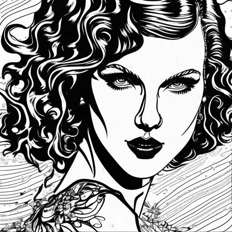 Taylor Swift  coloring page