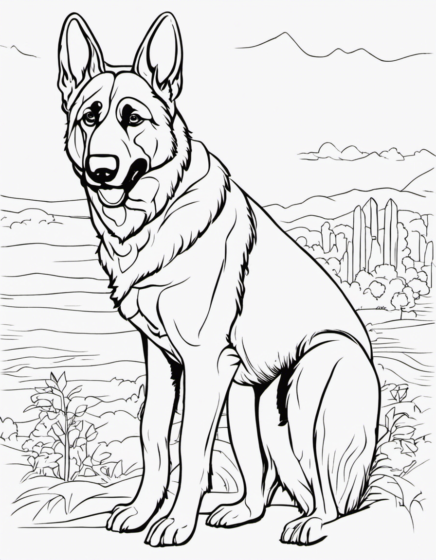 cartoon german shepherd