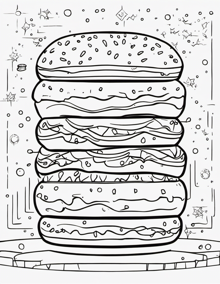donut for adults coloring page