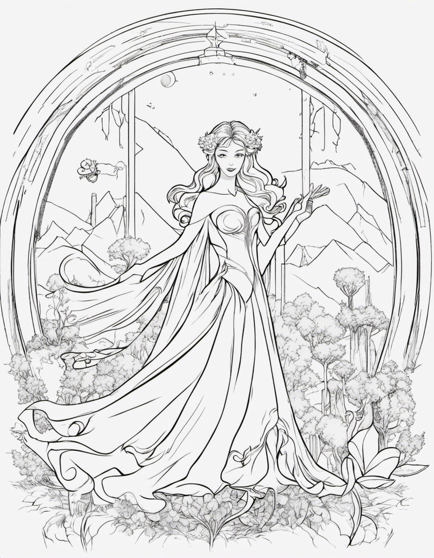 cartoon fairy tale coloring page