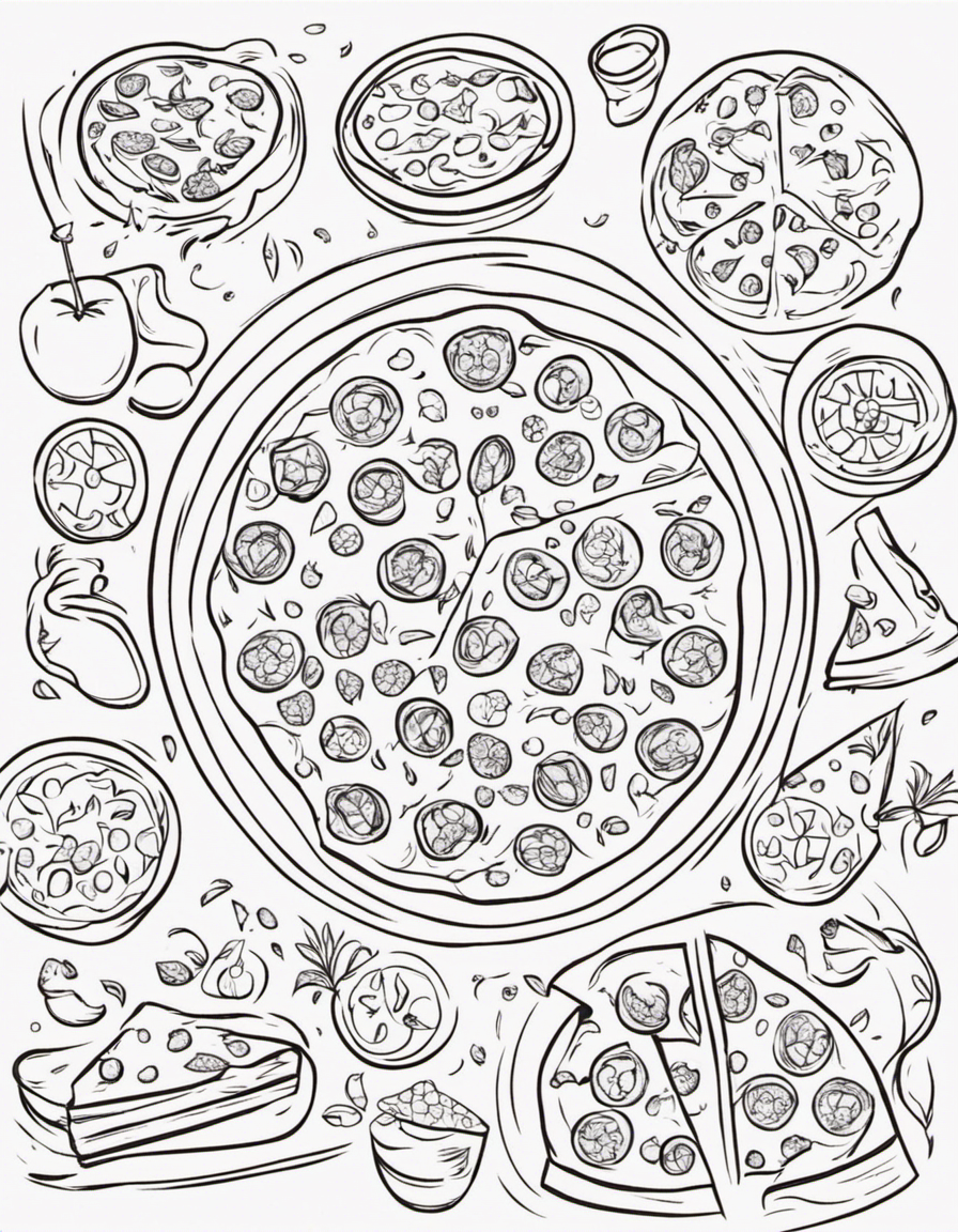 pizza coloring pages