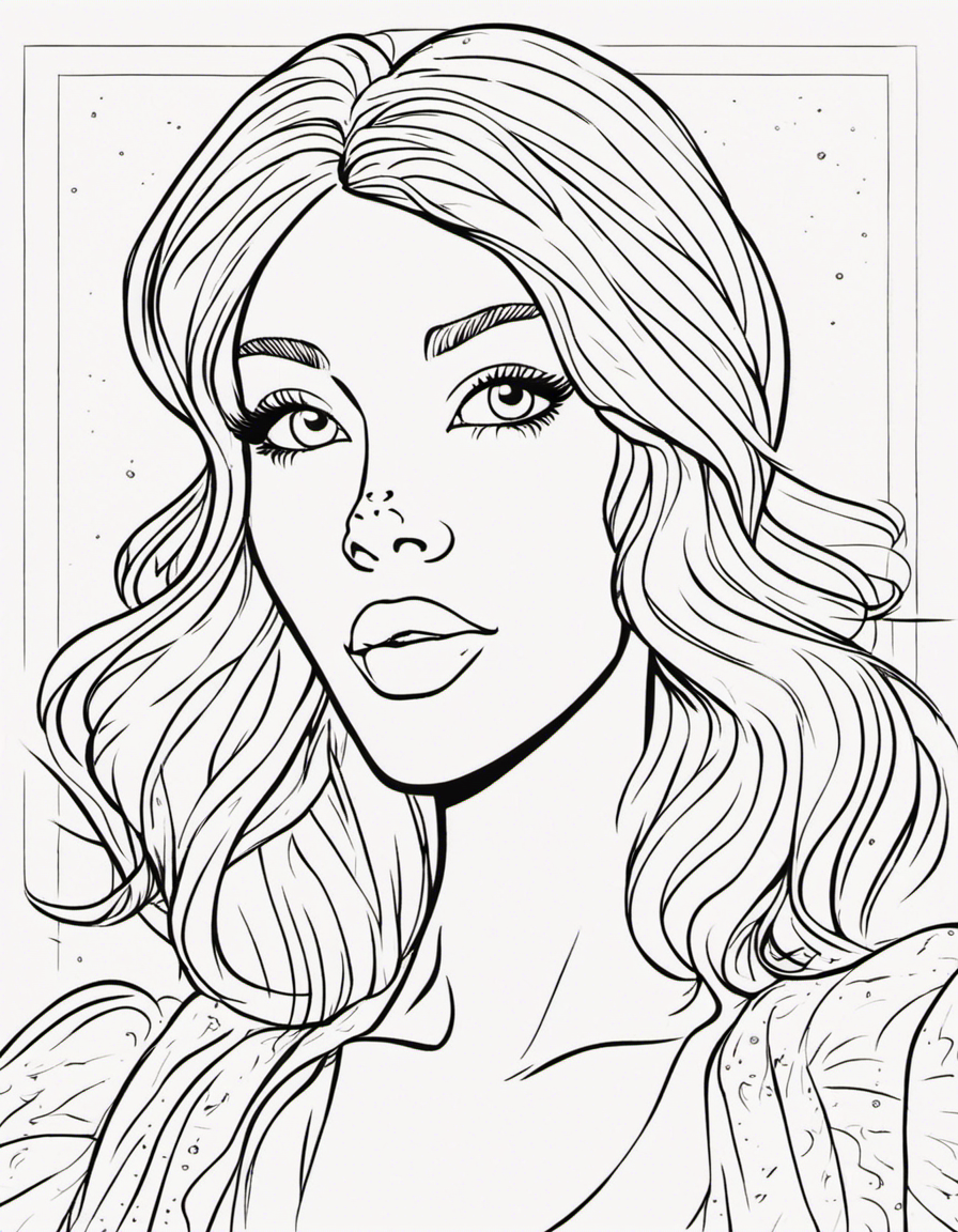 cartoon barbie coloring page