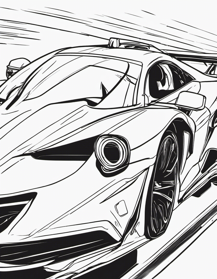 race car coloring page