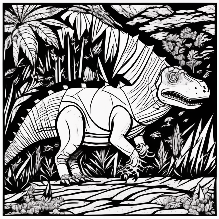 Dinossaur coloring page