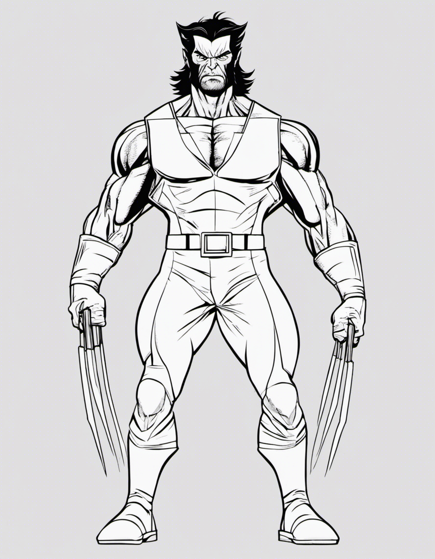 cartoon wolverine coloring page