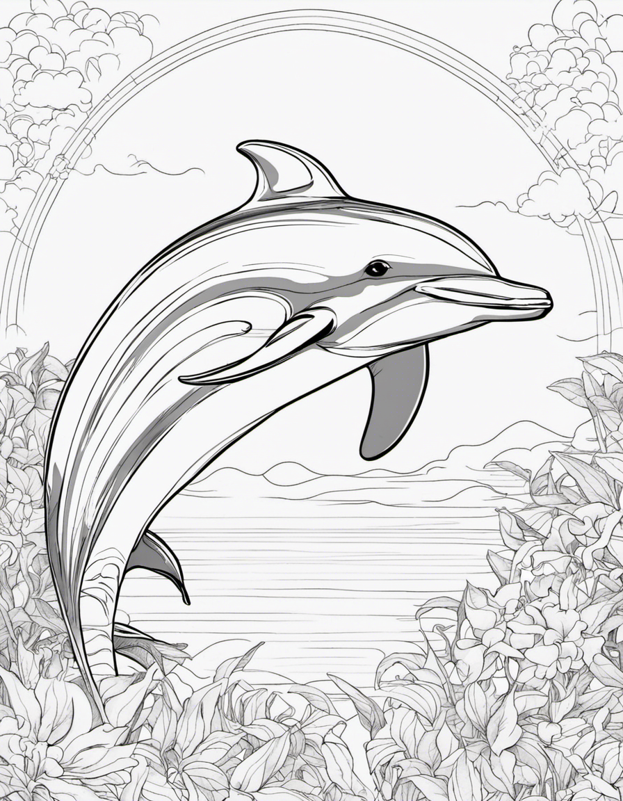 dolphin for children coloring page