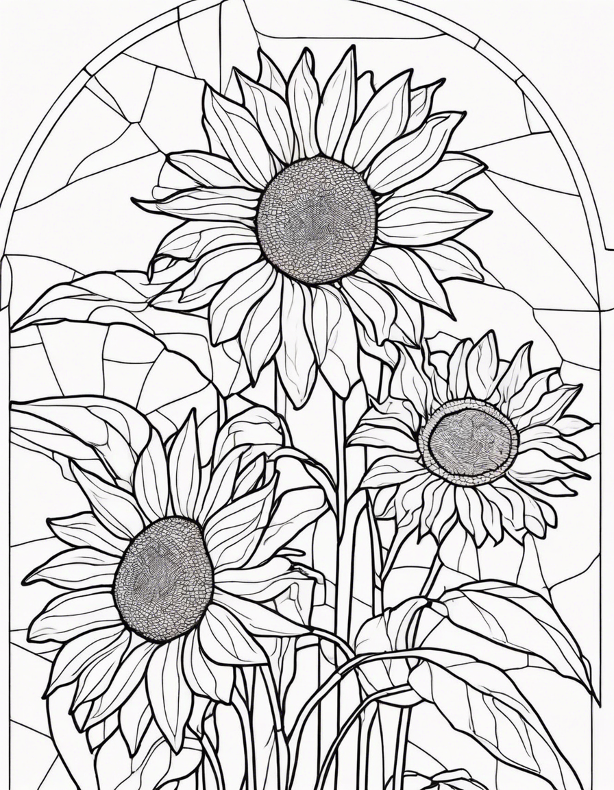 stained glass coloring pages