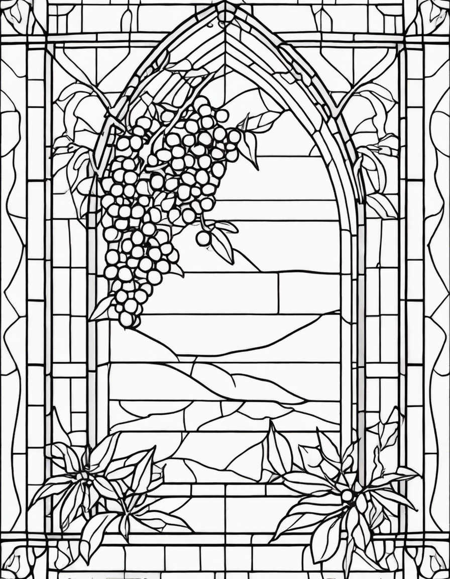 stained glass coloring pages