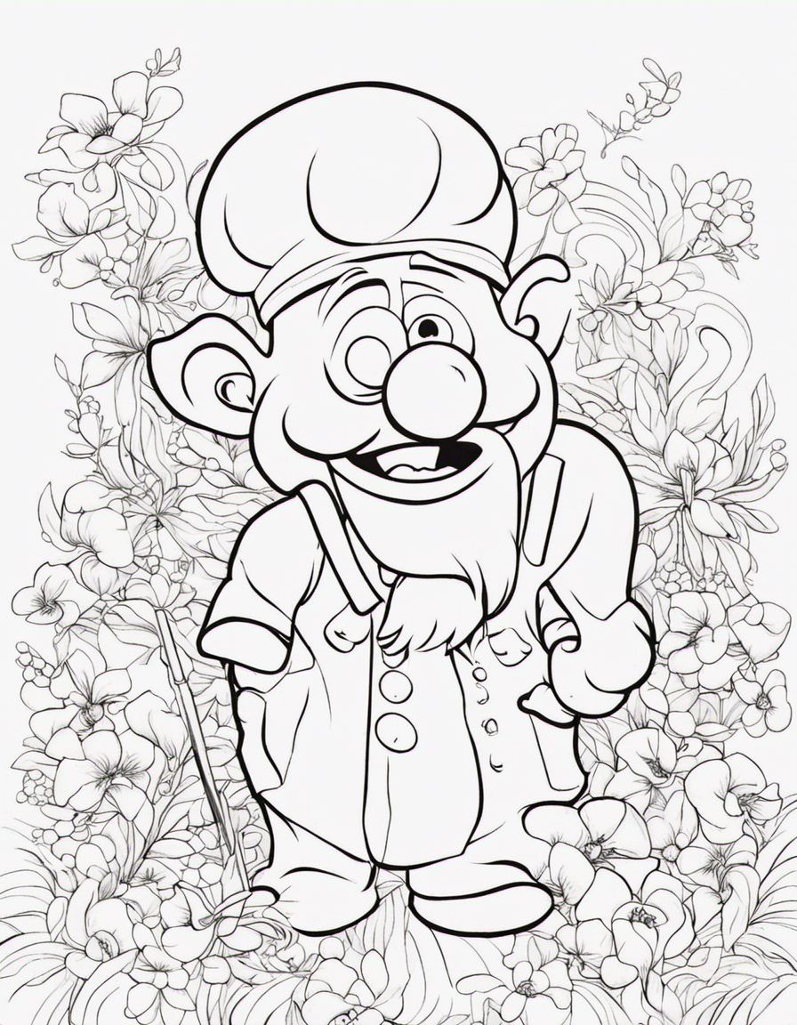 realistic smurf coloring page