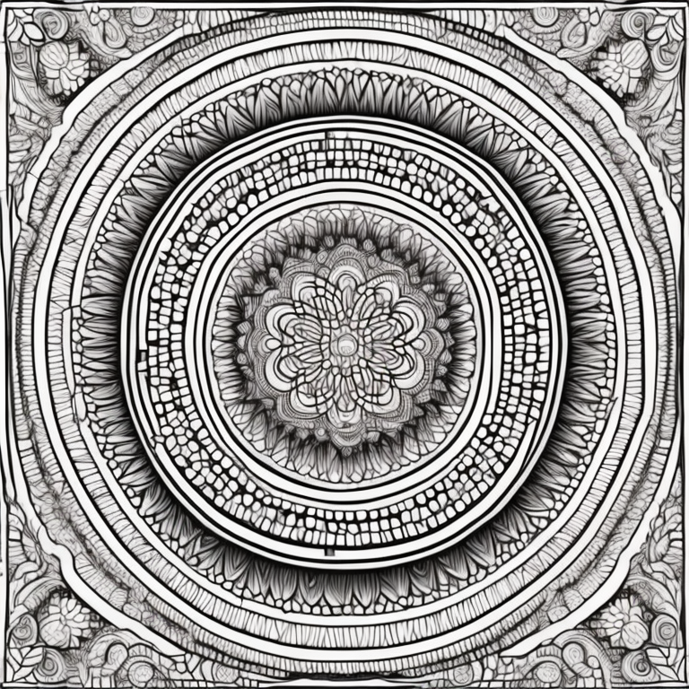 beautiful mandala coloring page