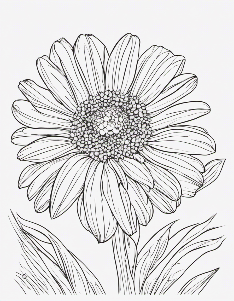 cartoon daisy coloring page