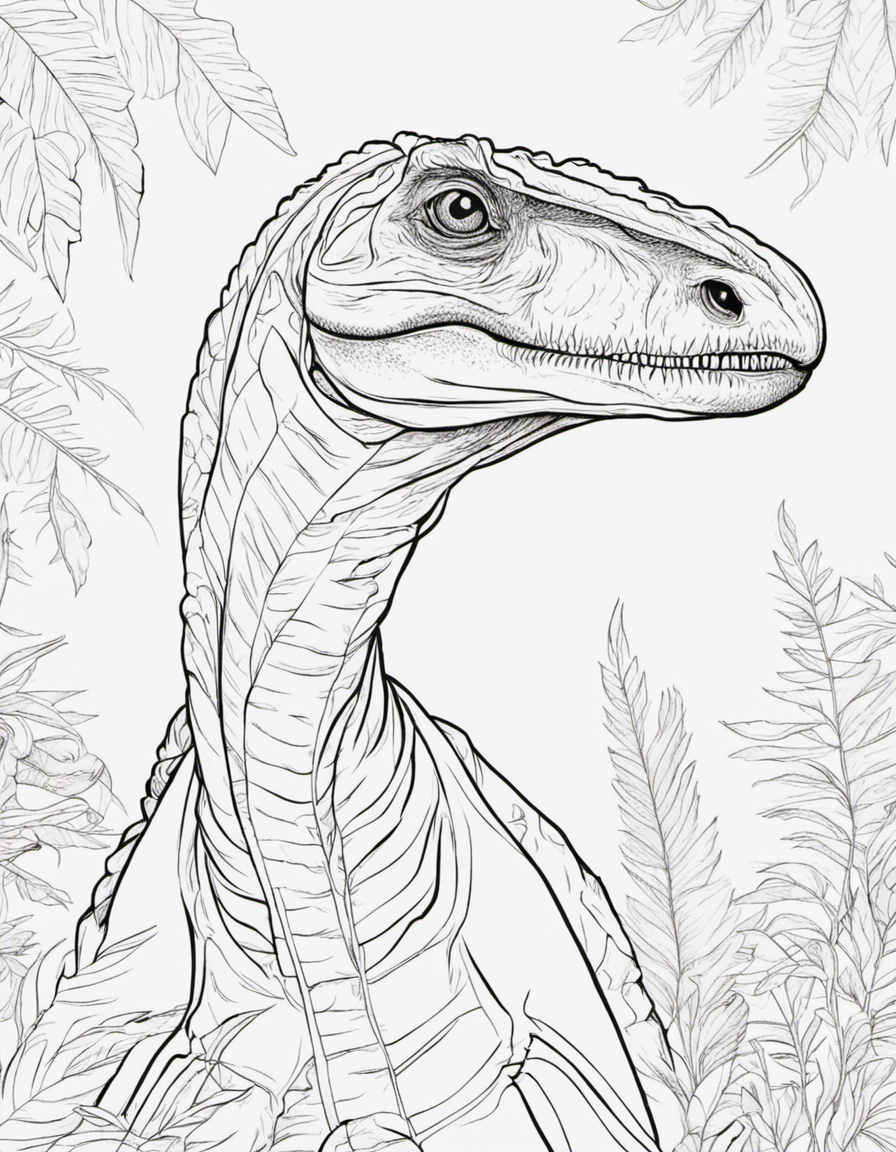 velociraptor for children coloring page