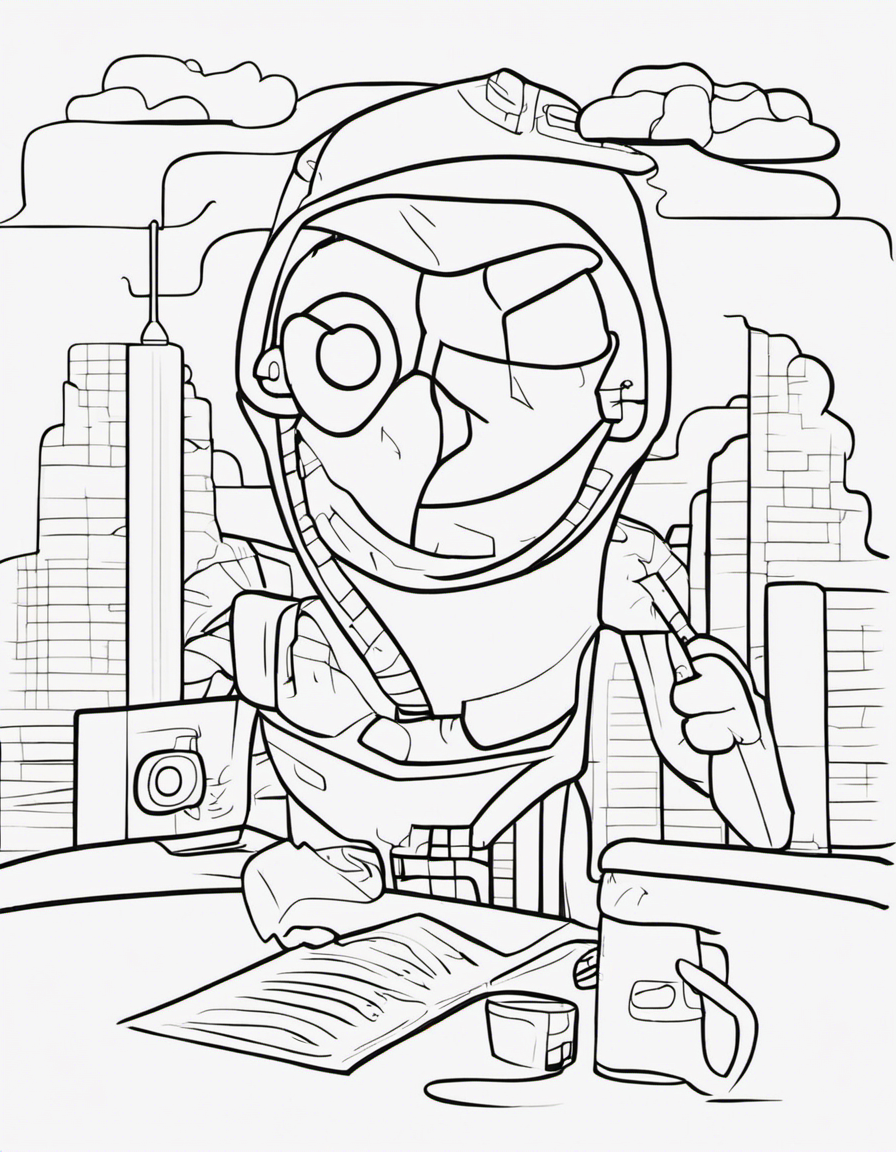 cartoon among us coloring page