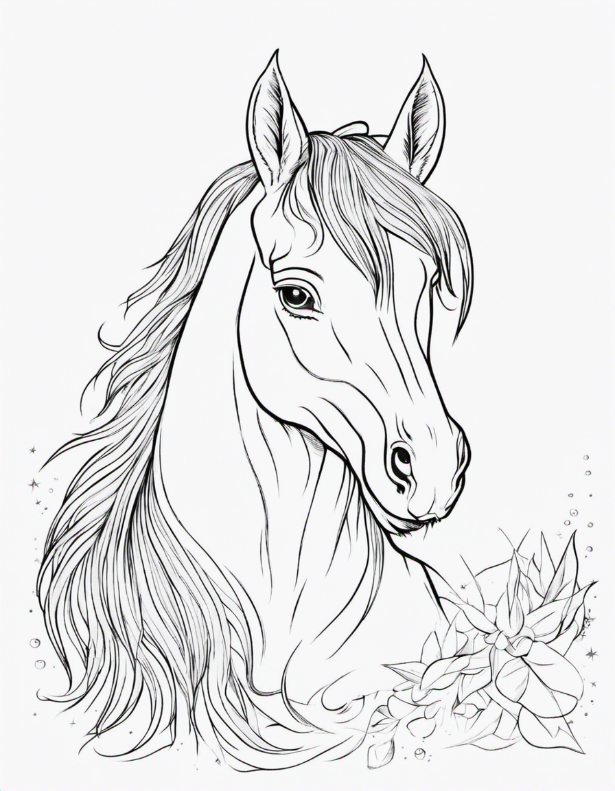 realistic unicorn cat coloring page