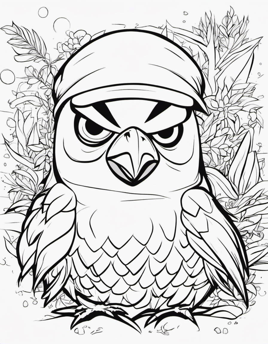 realistic angry birds coloring page