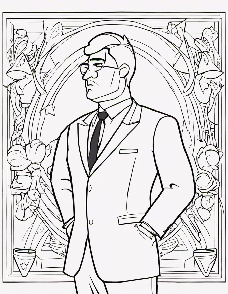 cartoon mr beast coloring page