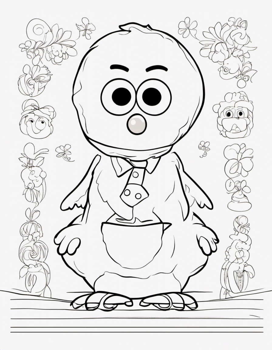 cartoon elmo coloring page