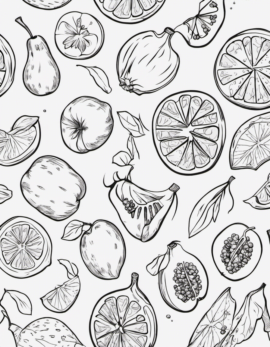 fruit for adults coloring page