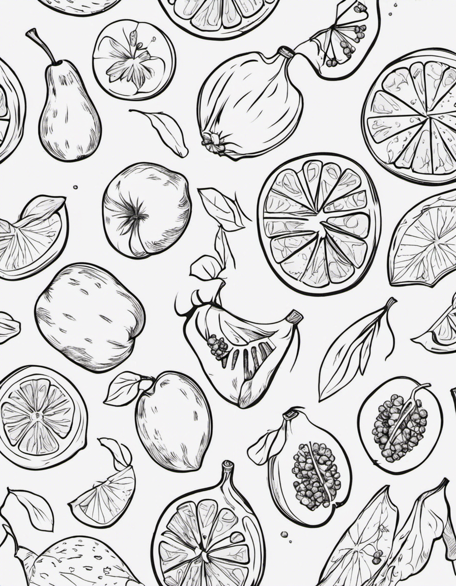 fruit coloring pages