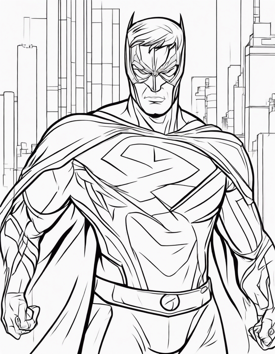 "Picture a superhero with enhanced senses tracking down a hidden threat." coloring page