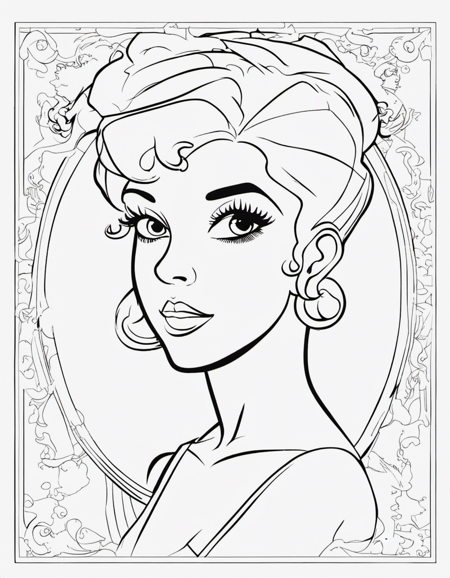 betty boop for children coloring page