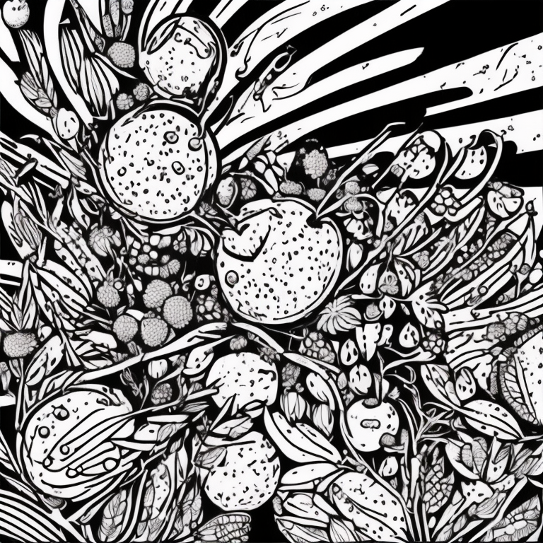 Free fruts coloring page 2023