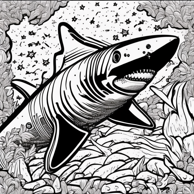 Shark coloring page