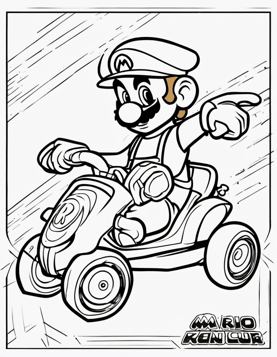 mario kart coloring pages